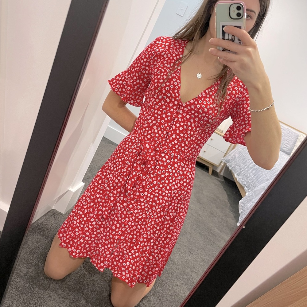 Red Floral Sportsgirl Dress ❤️ - Picture 7 of 14